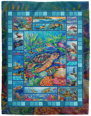 Sksksk Save The Turtles Fleece Blanket - Save The Turtles Ocean Skip A Straw Sherpa Blanket Woven Blanket