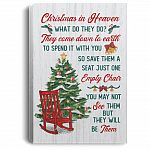 Christmas In Heaven What Do They Do They Come Down To Earth Gallery Wrapped Canvas Prints - Unframed Poster