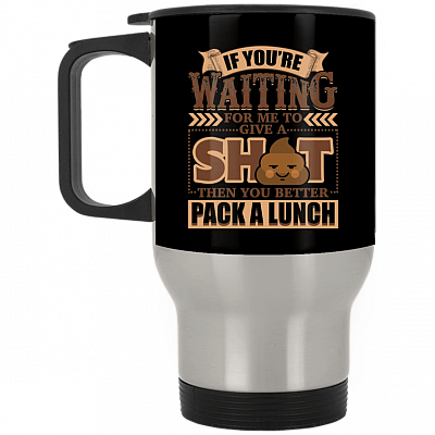 14 oz. Silver Travel Mug