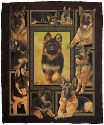 German Shepherd Dog Lover Fleece Blanket - Premium Sherpa Blanket - Woven Blanket - German Shepherd Gifts
