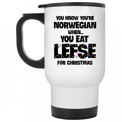 14 oz. White Travel Mug