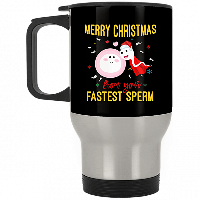 14 oz. Silver Travel Mug