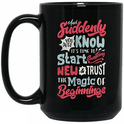 15 oz. Black Mug