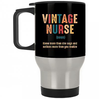 14 oz. Silver Travel Mug