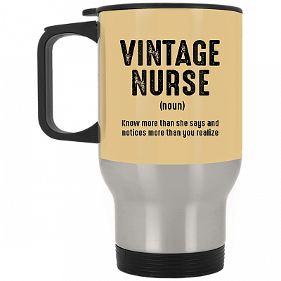 14 oz. Silver Travel Mug