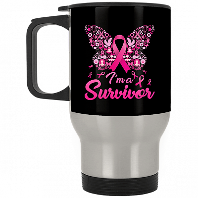 14 oz. Silver Travel Mug