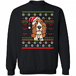 Basset Hound Christmas Lights Ugly Christmas Sweater Funny Xmas Gift For Dog Lovers
