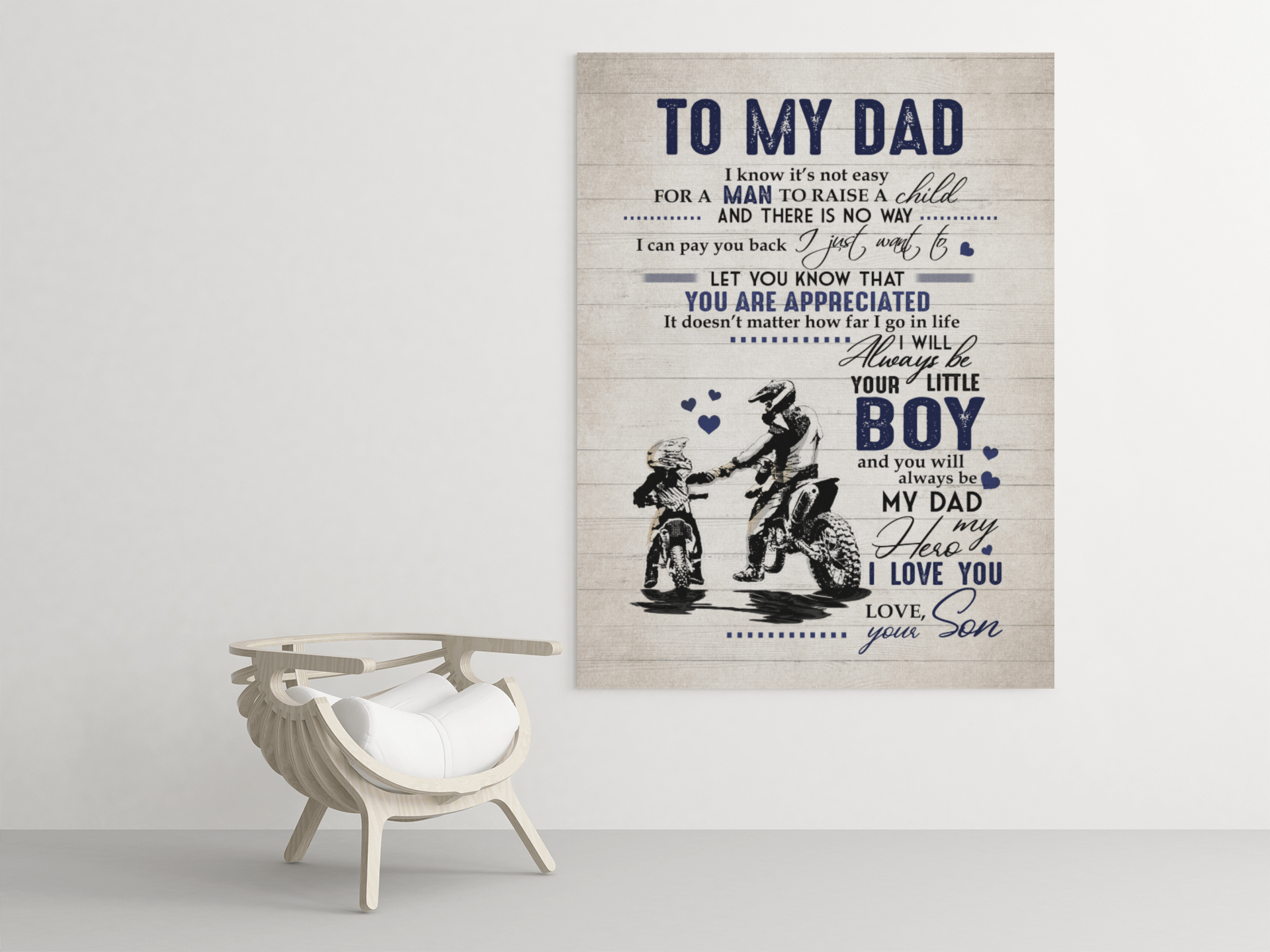 12VT. To My Dad canvas mockup