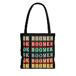 Ok Boomer All Over Print Tote Bag - Funny Shoulder Bag - Reusable Grocery Shopping Bag
