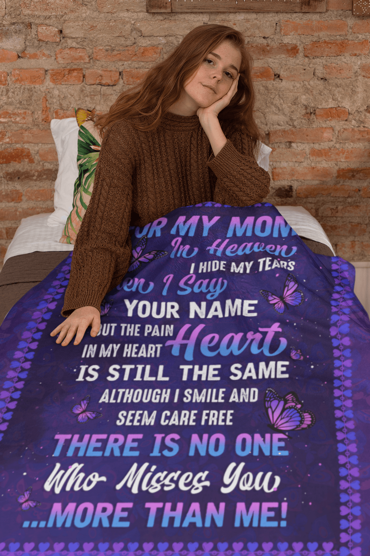 Personalized Memorial Blanket, Custom Throw Blanket, Memorial Gift Sympathy Gift,