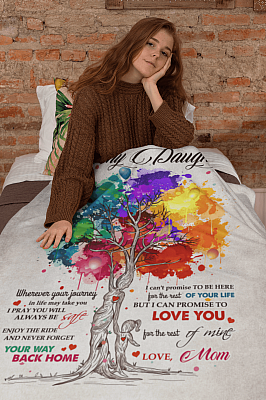 Alternative view of To My Daughter Wherever Your Journey In Life May Take You Pray You Always Safe Fleece Blanket - Sherpa Blanket