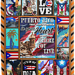 Puerto Rico Roots That Place In Your Heart No Matter Where You Live Fleece Blanket - Sherpa Blanket