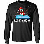 Let It Snow Snowman Cocaine Christmas Hoodie - Long Sleeve - Sweatshirt