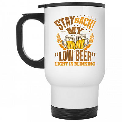 14 oz. White Travel Mug