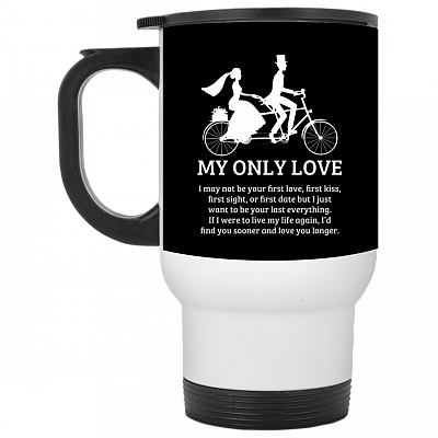 14 oz. White Travel Mug
