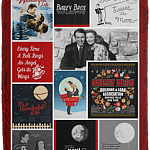 Bailey Bros It's A Wonderful Time Christmas Fleece Blanket - Sherpa Blanket - Woven Blanket