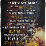 To My Son My Firefighter Wherever Your Journey In Life May Take You You'll Always Safe Fleece Throw Blanket