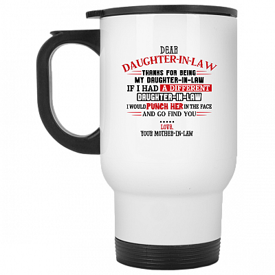 14 oz. White Travel Mug