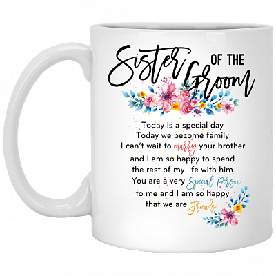 Sister Of The Groom I'm Happy That We're Friends Coffee Mug - Beer Stein - Water Bottle - Color Changing Mug