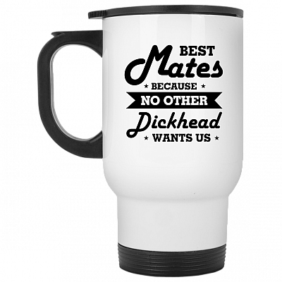 14 oz. White Travel Mug