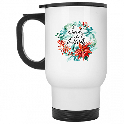 14 oz. White Travel Mug