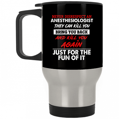14 oz. Silver Travel Mug
