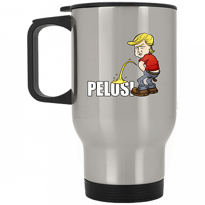14 oz. Silver Travel Mug