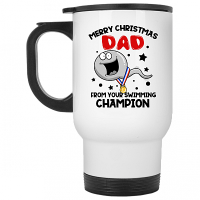 14 oz. White Travel Mug