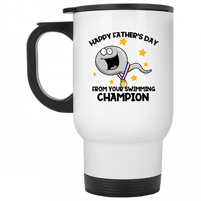 14 oz. White Travel Mug