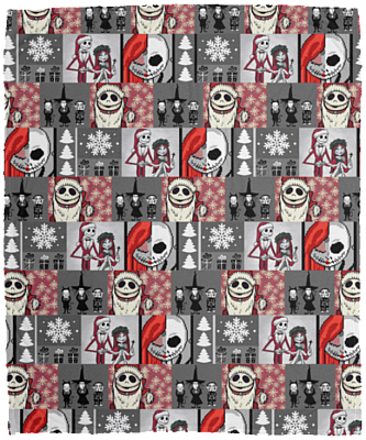 Funny Sal-ly Skellington Christmas and Halloween Fleece Blanket - Premium Sherpa Blanket