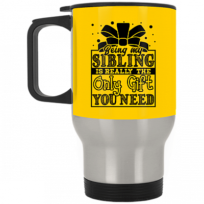 14 oz. Silver Travel Mug