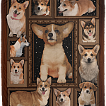 Corgi-Dog 3D - Corgi-Dog Lovers Fleece Blanket - Premium Sherpa Blanket - Woven Blanket