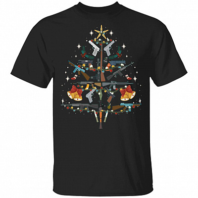 Christmas Tree Of Guns T-Shirt