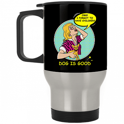 14 oz. Silver Travel Mug