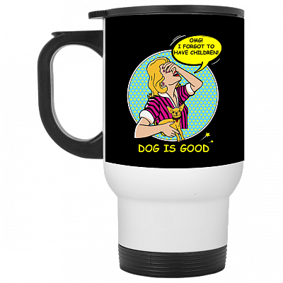 14 oz. White Travel Mug