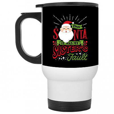 14 oz. White Travel Mug