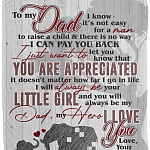Elephant To Dad I Know It's Not Easy For A Man Daughter Fleece Blanket - Sherpa Blanket