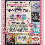 To My Dear Daughter In Law I Didn't Give You The Gift Of Life Fleece Blanket - Sherpa Blanket - Woven Blanket