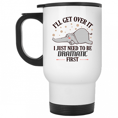 14 oz. White Travel Mug