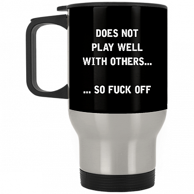 14 oz. Silver Travel Mug