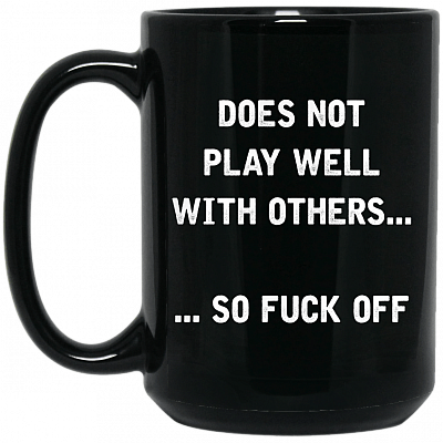 15 oz. Black Mug