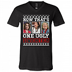 Now That's One Ugly Sweater Pelosi AOC and Clinton Political T-Shirt - V-Neck Shirt