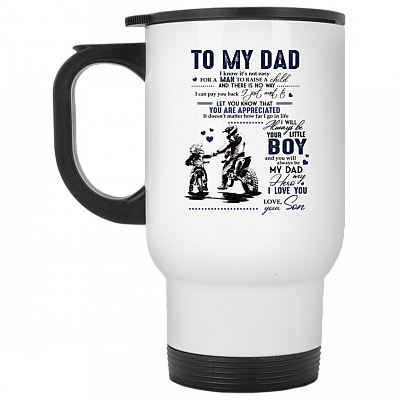 14 oz. White Travel Mug