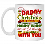 Dear Daddy This Christmas I'll Be Snuggled Up In Mom Tummy Coffee Mug - Travel Mug - Water Bottle