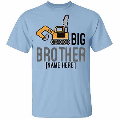 Personalized Big Brother Cute Truck Youth T-Shirt Matching For Kids