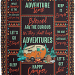 Blessed Are The Curious For The Shall Have Adventures Fleece Blanket - Premium Sherpa Blanket