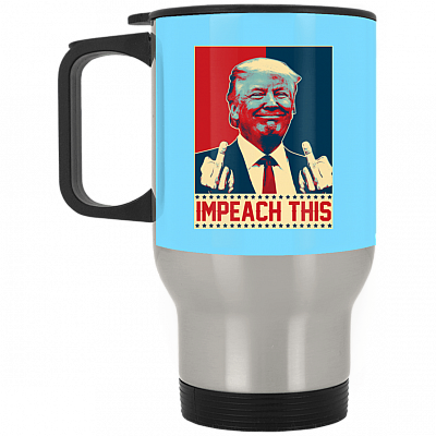 14 oz. Silver Travel Mug