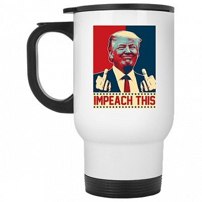 14 oz. White Travel Mug
