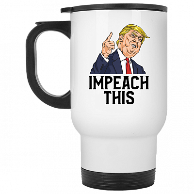 14 oz. White Travel Mug