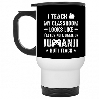 14 oz. White Travel Mug